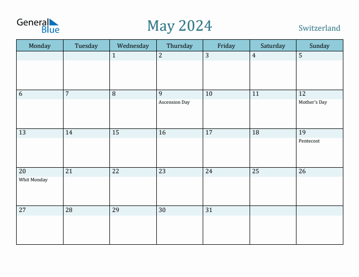 May 2024 Calendar with Holidays