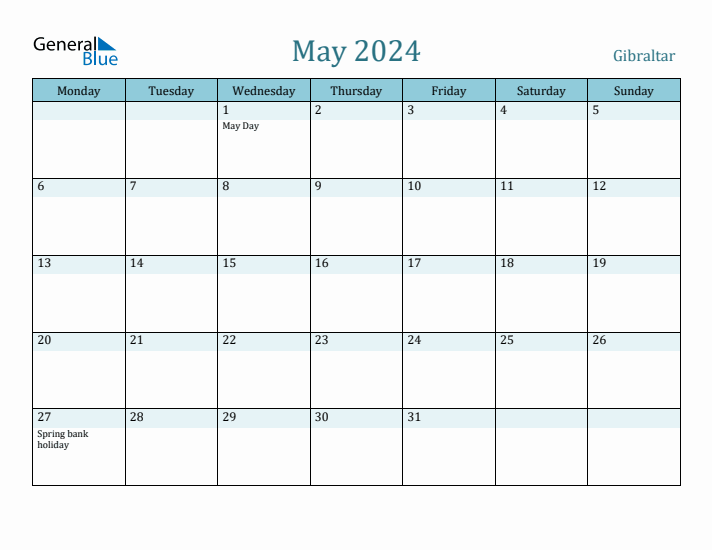 May 2024 Calendar with Holidays