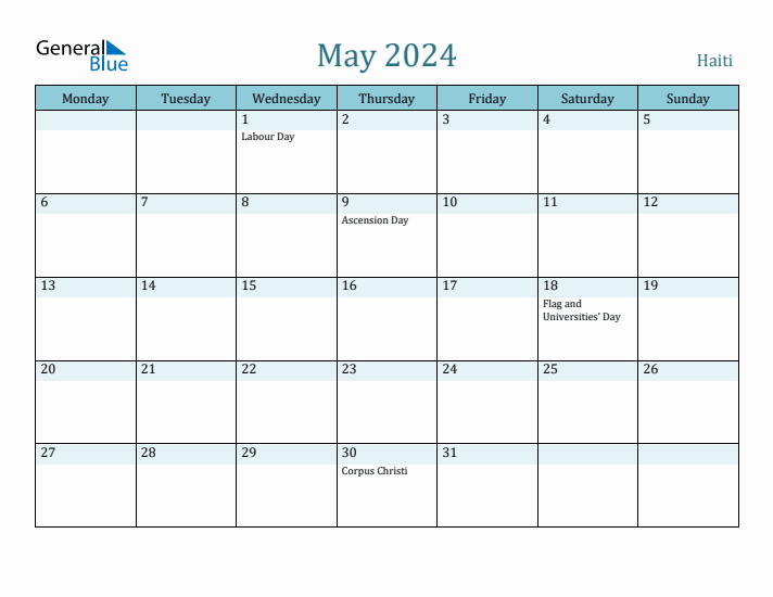 May 2024 Calendar with Holidays