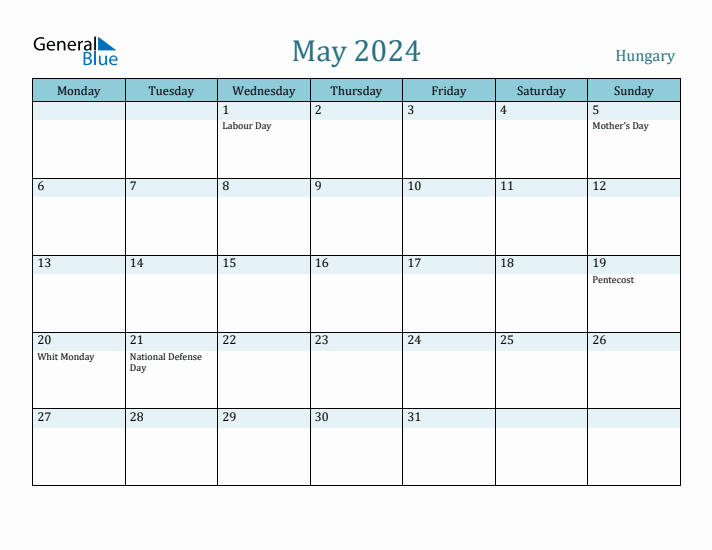 May 2024 Calendar with Holidays