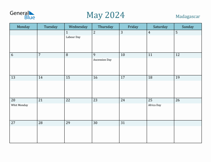 May 2024 Calendar with Holidays