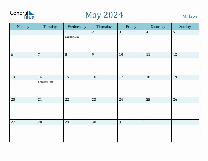 May 2024 Calendar with Holidays