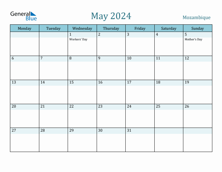 May 2024 Calendar with Holidays