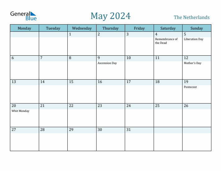 May 2024 Calendar with Holidays