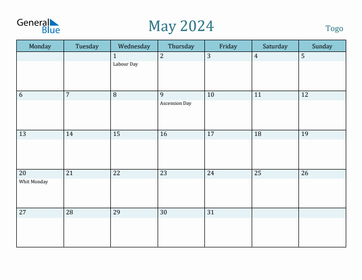 May 2024 Calendar with Holidays