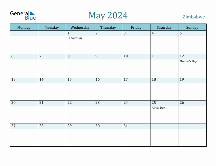 May 2024 Calendar with Holidays