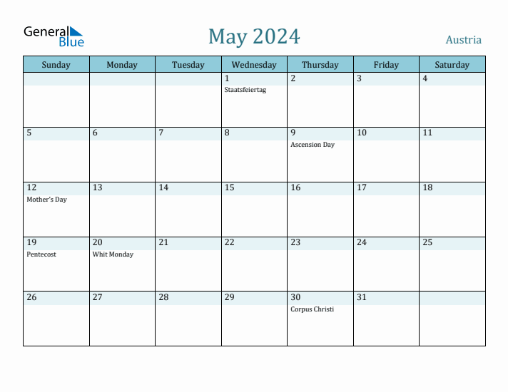 May 2024 Calendar with Holidays