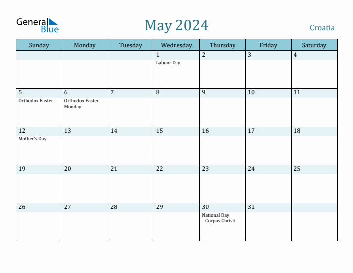 May 2024 Calendar with Holidays