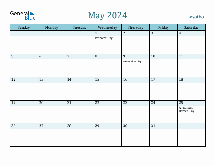 May 2024 Calendar with Holidays