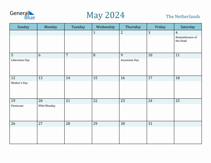 May 2024 Calendar with Holidays