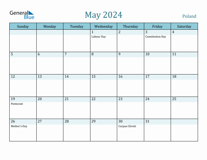 May 2024 Calendar with Holidays