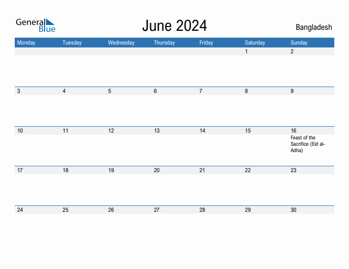 Fillable June 2024 Calendar