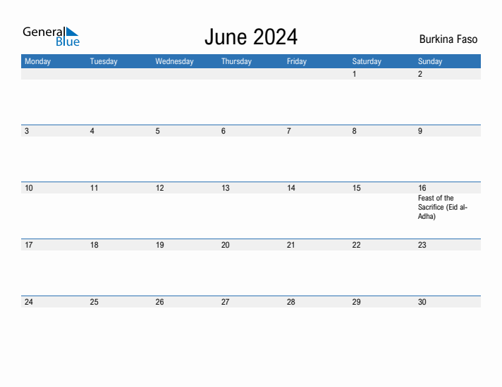 Fillable June 2024 Calendar