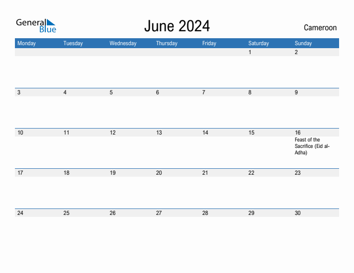 Fillable June 2024 Calendar