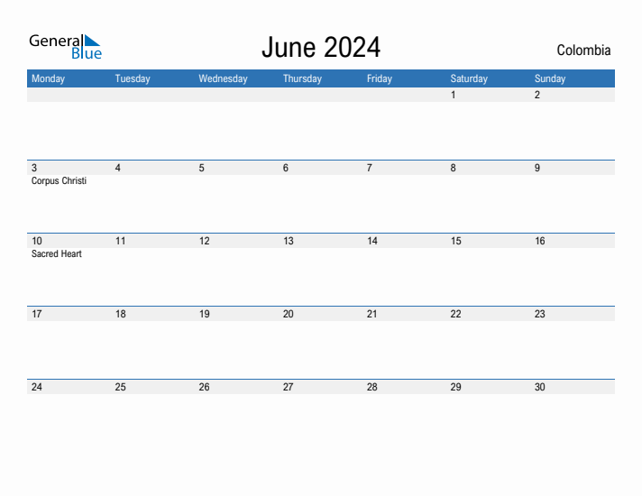 Fillable June 2024 Calendar