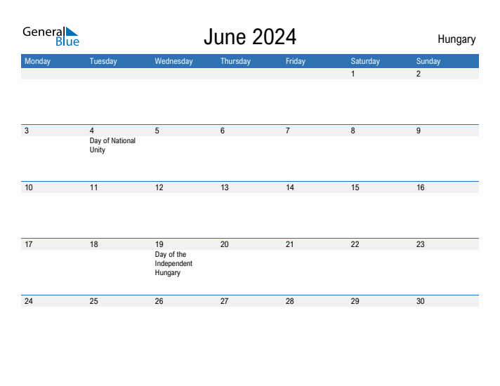 Fillable June 2024 Calendar