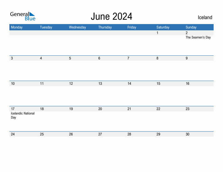 Fillable June 2024 Calendar