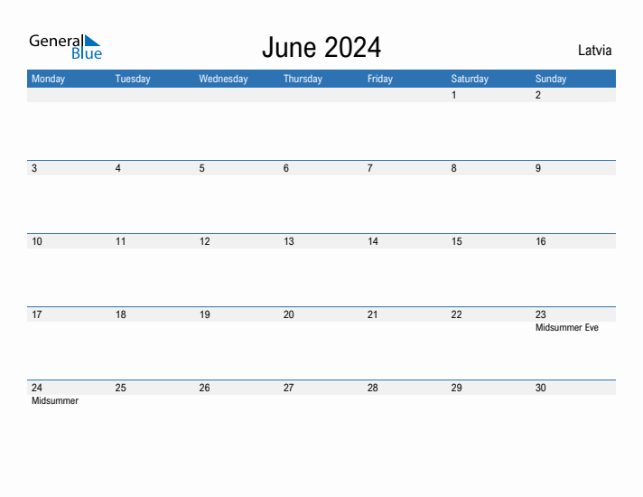 Fillable June 2024 Calendar