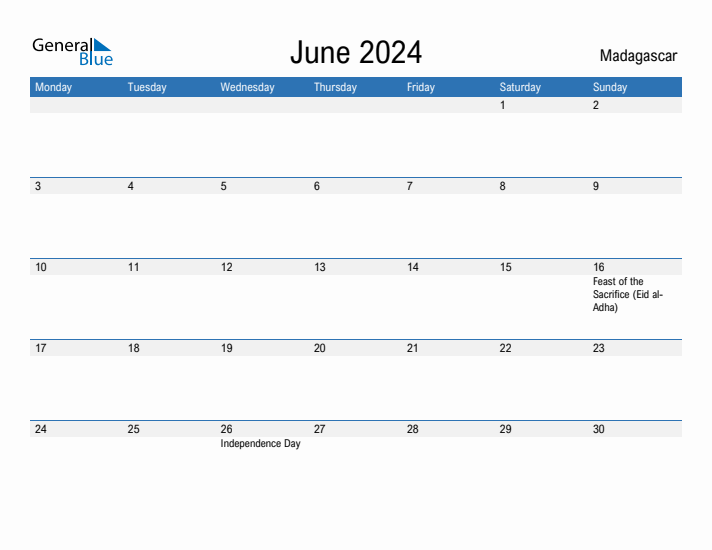 Fillable June 2024 Calendar