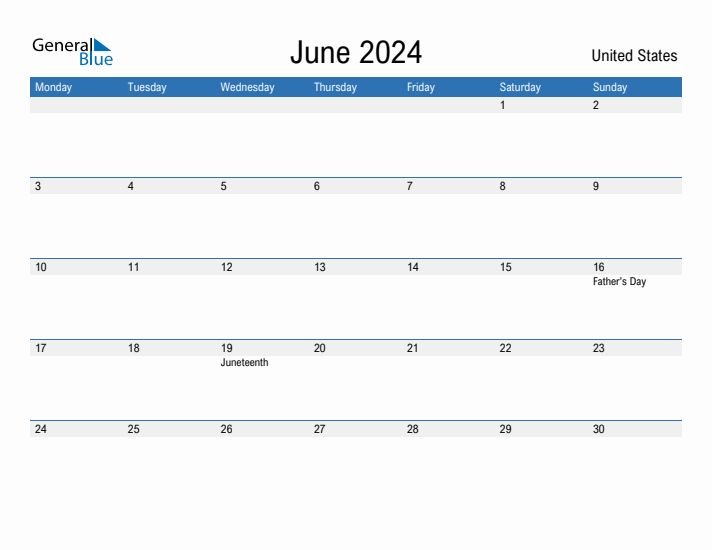 Fillable June 2024 Calendar