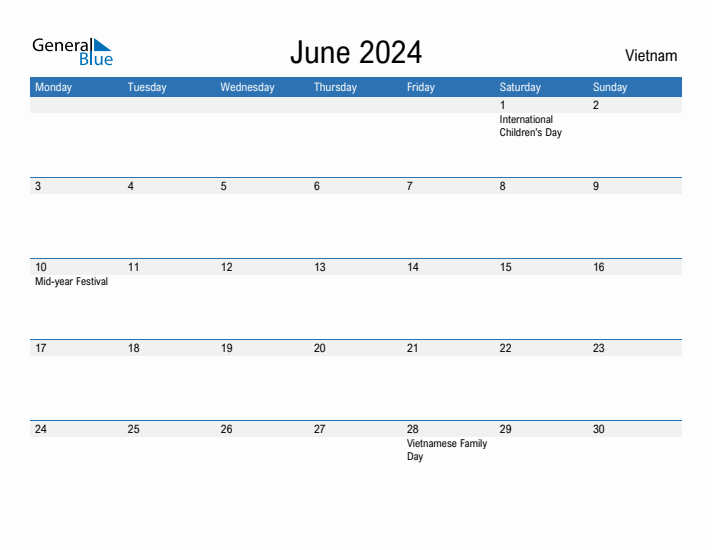 Fillable June 2024 Calendar