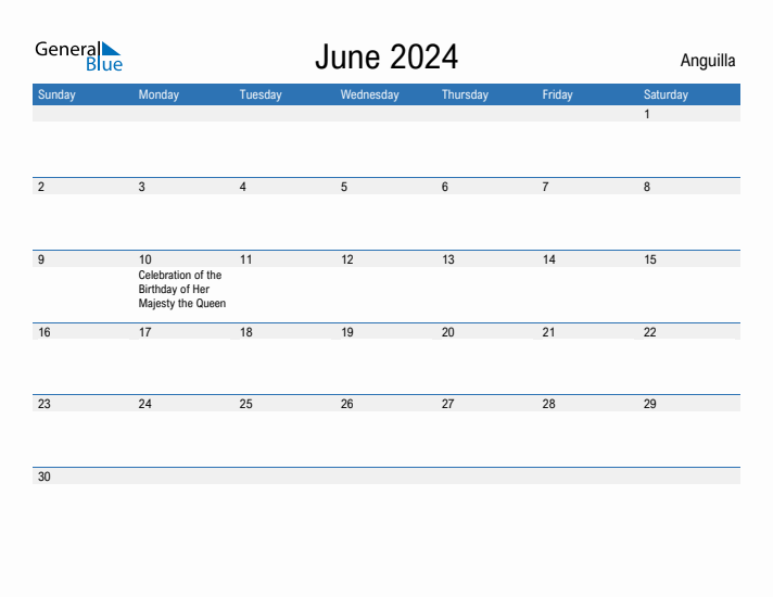 Fillable June 2024 Calendar