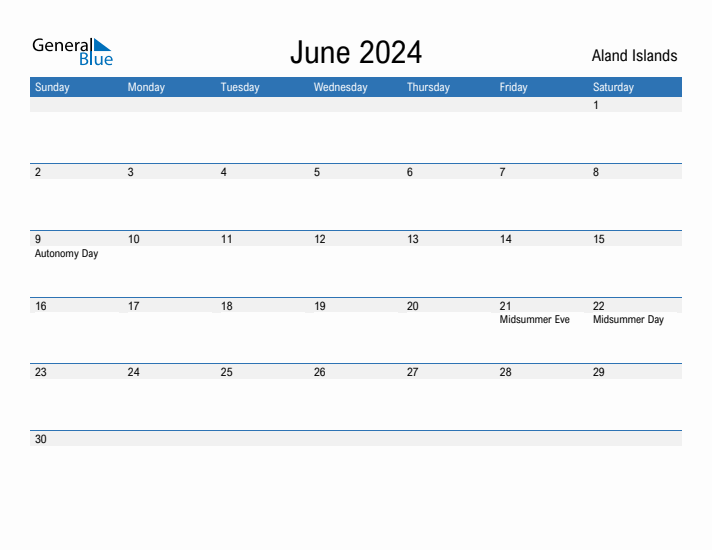 Fillable June 2024 Calendar