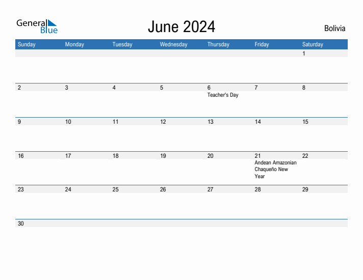 Fillable June 2024 Calendar