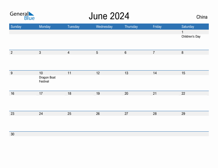 Fillable June 2024 Calendar