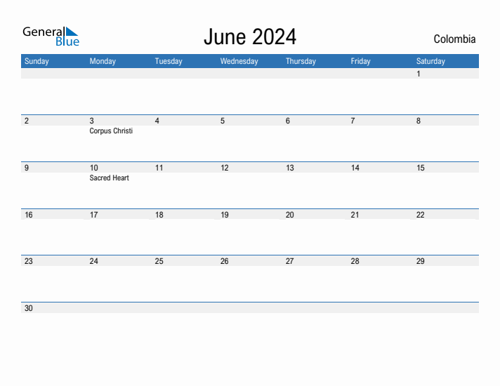 Fillable June 2024 Calendar