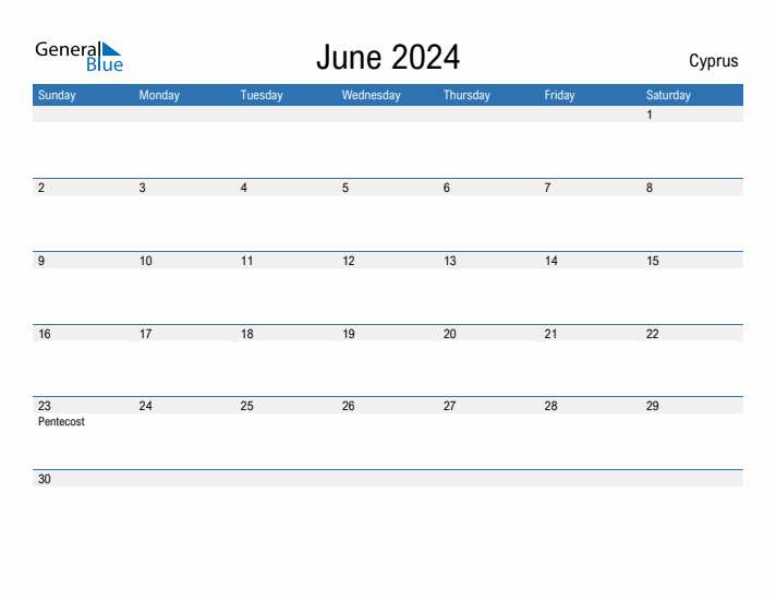 Fillable June 2024 Calendar