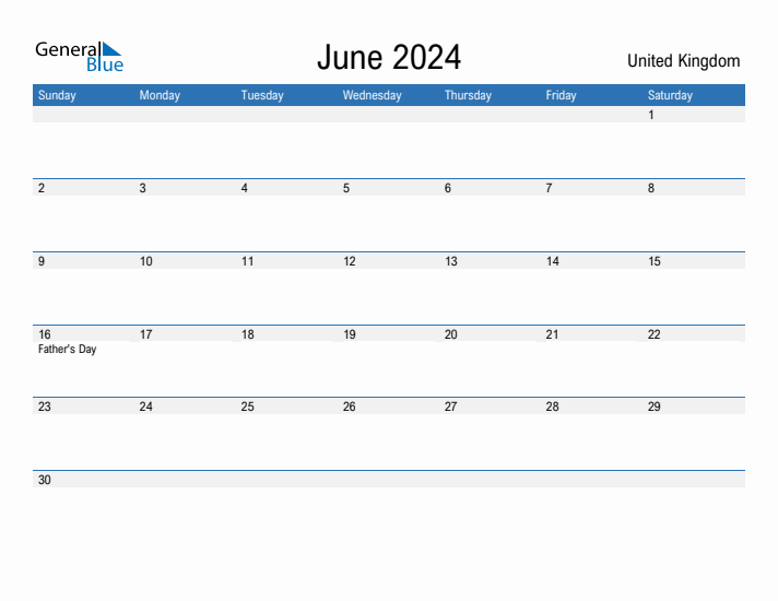 Fillable June 2024 Calendar