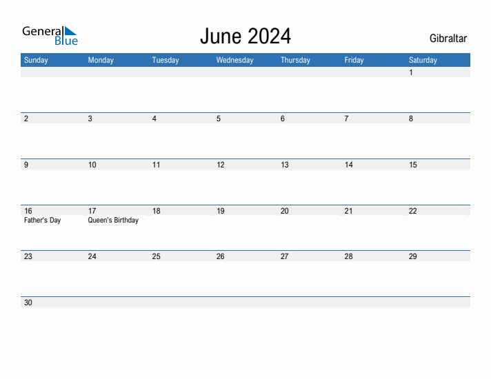 Fillable June 2024 Calendar