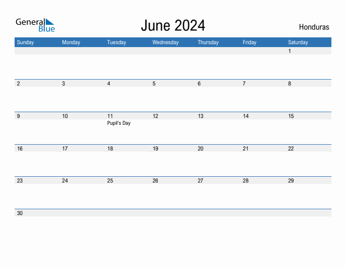 Fillable June 2024 Calendar