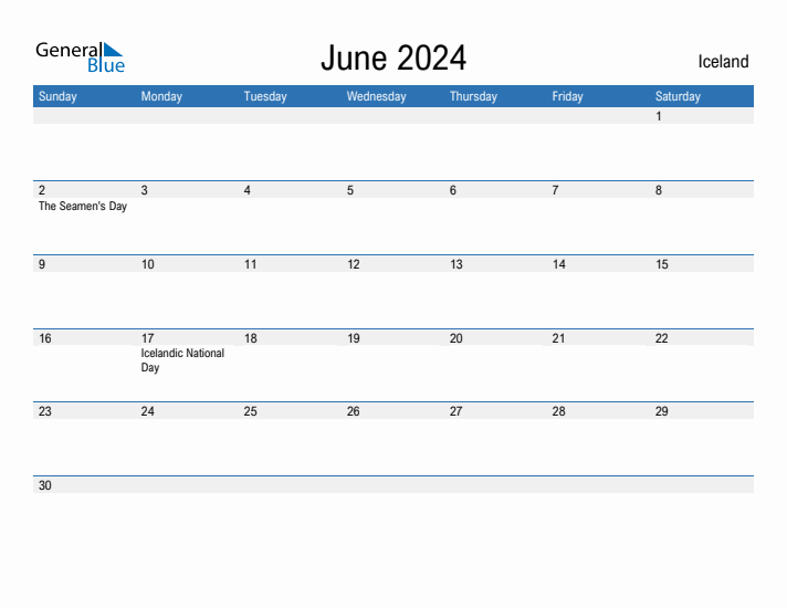 Fillable June 2024 Calendar