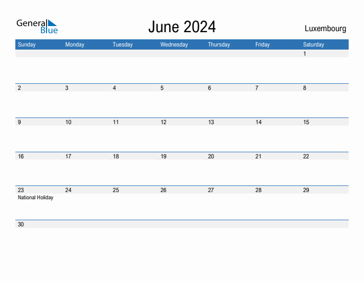 Fillable June 2024 Calendar