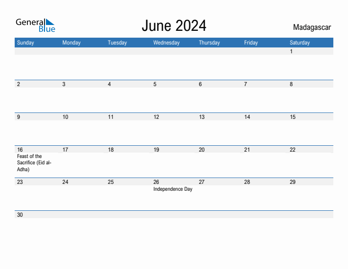 Fillable June 2024 Calendar