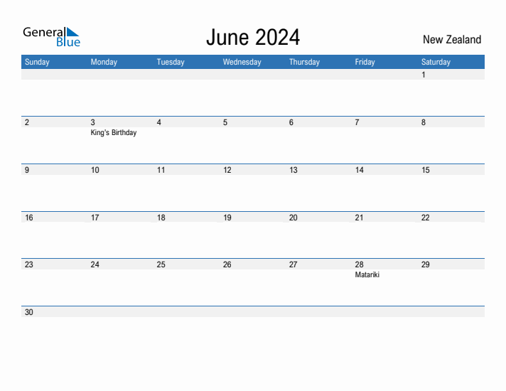 Fillable June 2024 Calendar