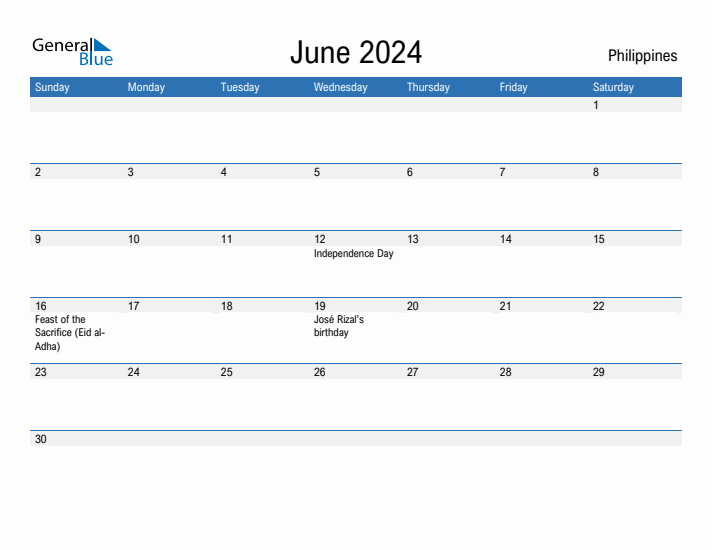 Fillable June 2024 Calendar