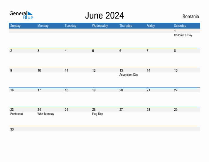 Fillable June 2024 Calendar