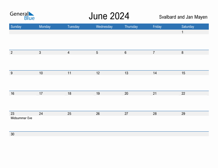 Fillable June 2024 Calendar