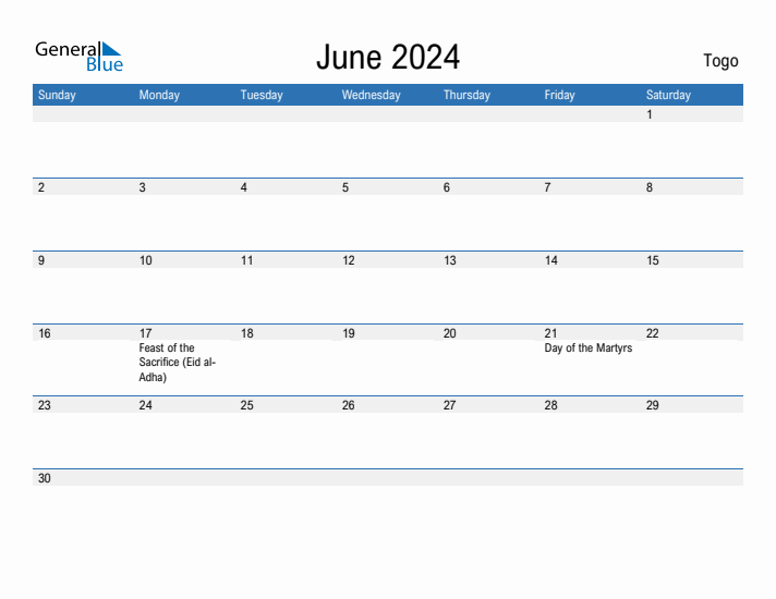 Fillable June 2024 Calendar