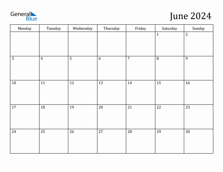 June 2024 Calendar