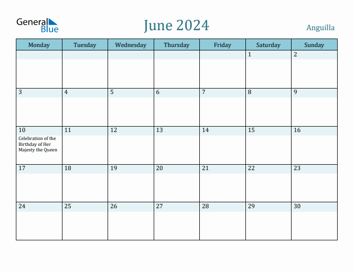 June 2024 Calendar with Holidays