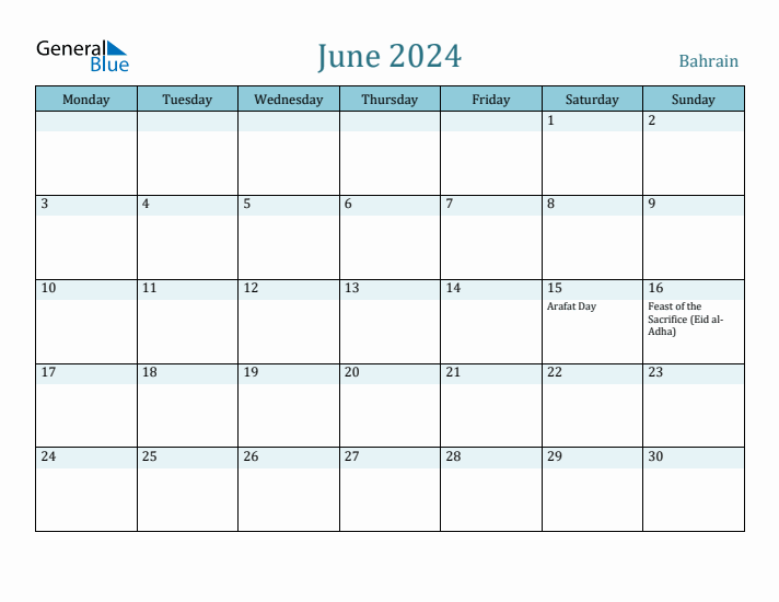 June 2024 Calendar with Holidays