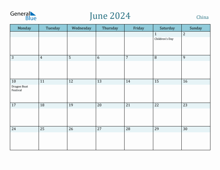 June 2024 Calendar with Holidays