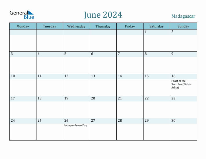 June 2024 Calendar with Holidays