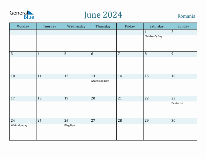 June 2024 Calendar with Holidays