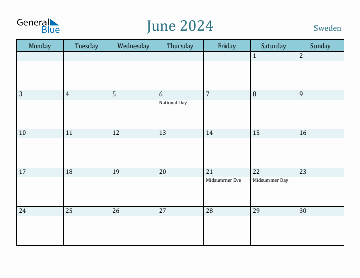 June 2024 Calendar with Holidays