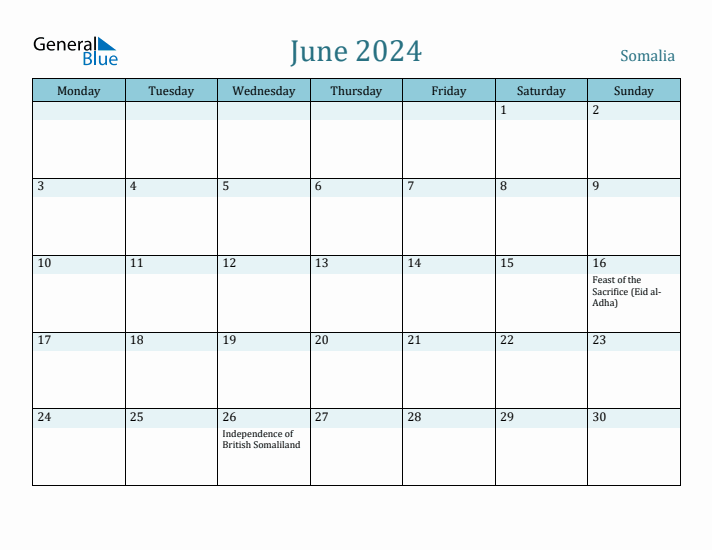 June 2024 Calendar with Holidays